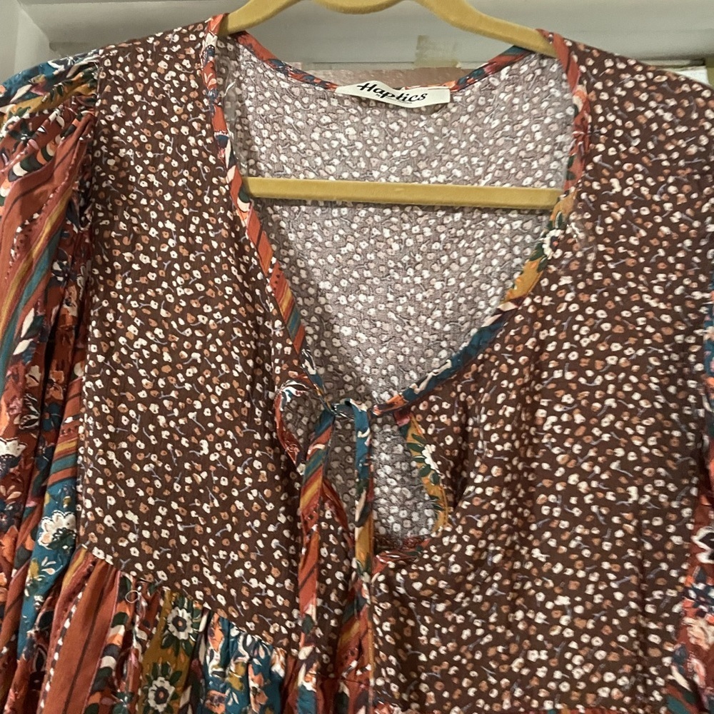 New Haptics Hobo Vintage Print top plus size 3X 🌸🌹🌺 E - Picture 6 of 9